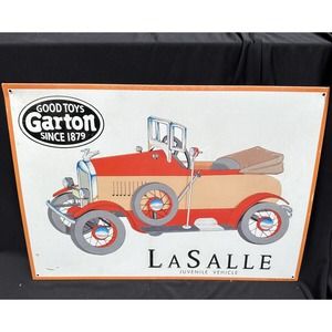 AAA Sign Co. Garton Good Toys LaSalle Juvenile Vehicle Tin Metal Sign 16” -S24
